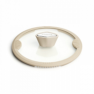 Сковорода с крышкой 20см DE'NASTIA глубокая силикон бежевый алюминий 000000000001223611