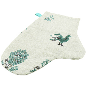 Рукавица кухонная Петушок Клюква, рогожка 000000000001148910