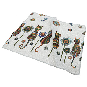 Полотенце кухонное Кошки, 70х50 см 000000000001176564