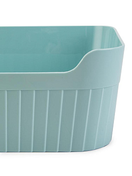 Корзинка для хранения 35х25х9см без крышки черный/белый/голубой пластик_ST 000000000001228707