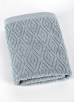 Полотенце махровое 50х90см СОФТИ Ромб светло-голубой хлопок 100% 000000000001214694