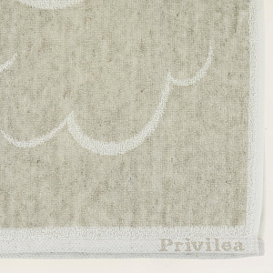 Полотенце махровое 75х150см PRIVILEA Для бани пестротканое плотность 400гр/м2 бежевое хлопок87% лен13% 000000000001206202