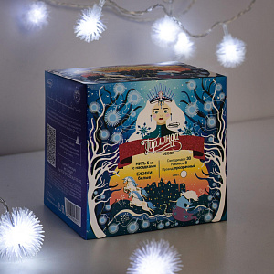 Гирлянда-Нить 5м 30LED LUAZON LIGHTING IP20 8 режимов 220В с насадками Ёжики белые прозрачная нить свечение белое 000000000001207987