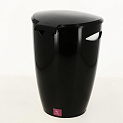 Урна с крышкой с педалью 5л чёрно-белая 20х23х30см пластик PRIMANOVA M-E04-21 000000000001201683