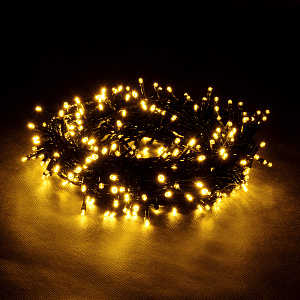 Гирлянда электрическая 10м 100 LED ламп VEGAS Нить теплый свет 8 режимов зеленый провод 220v 000000000001214518