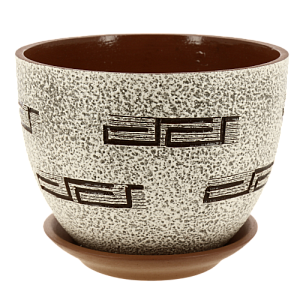 Горшок для цветов декоративный керамический Меандр текстурный №2 3л ГК 3 000000000001200870