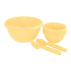 Набор для салата Летний 13 предметов ИНТЕРМ бежевый пластик 000000000001222066