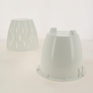 Кашпо со вставкой Вдохновение 3л цвет Белый/Белый артикул КШ-5739 пластик 000000000001194621