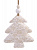 Новогоднее подвесное украшение Ажурная елочка из хлопчатобумажной ткани / 8x1,5x9см арт.80213 000000000001191282