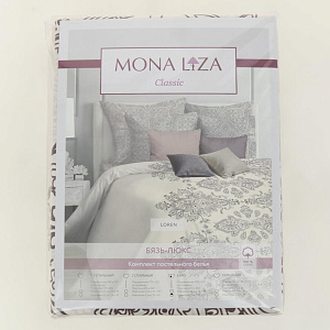 Комплект постельного белья евро Mona Liza Loren наволочка 70х70см простыня-215х240см пододеяльник-200х220см евробязь 130гр/м2 хлопок 000000000001208609