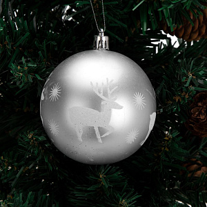 Декоративное украшение Набор шаров 4шт 8см серия Голубая микс пластик 000000000001224114