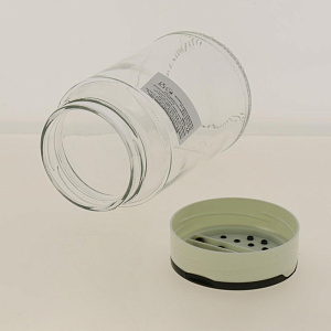 Диспенсер для соли/перца/специй370млFACKELMANN StyleПрямой двойная крышка стекло 000000000001194399