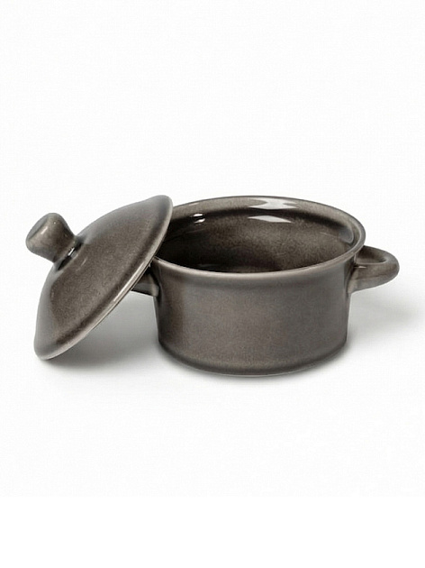 Бульонница с крышкой 290мл DE'NASTIA керамика серый керамика 000000000001231323