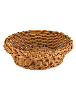 Корзина плетеная универсальная 24х8см круглая коричневый полипропилен 000000000001227680