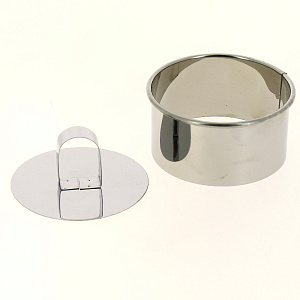 Форма кулинарная 8х4,5см МУЛЬТИДОМ круглая  диаметр 8см высота 4,5см с крышкой-прессом нержавеющая сталь 000000000001190106