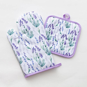 Набор куха6нный Доляна Прованс (прихватка 17х17см + рукавица 26х16см) 100%пэ 4902053 000000000001200867