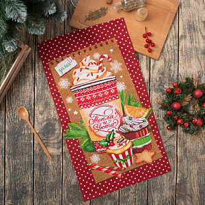 Полотенце 35х60см ДОЛЯНА Тепла и уюта 100% хлопок 160г/м2 000000000001208907