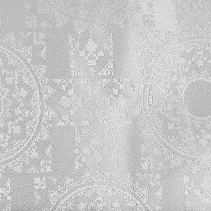 Скатерть 160х250см DE'NASTIA Талисман серая 100% полиэстер 000000000001202431