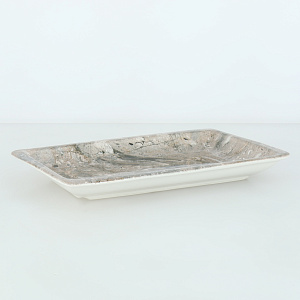 Блюдо сервировочное 28,5х17,5см LUCKY прямоугольное агат керамика 000000000001212000