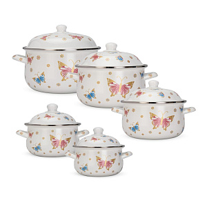 Кастрюля 18см-1,7л Бабочки эмаль 000000000001223950