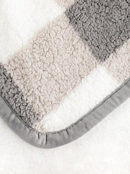 Плед 150x200см DE'NASTIA Уютный клетка серый полиэстер 000000000001216566