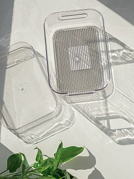 Ящик для хранения 20х14х7,5см универсальный с крышкой ПЭТ 000000000001210797