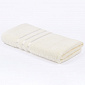 Полотенце махровое 50х90см СОФТИ бордюр 3 полоски молочный хлопок 100%