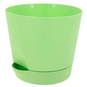 Горшок для цветов 2л FORA с поддоном мятный пластик 000000000001187368