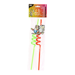 Набор трубочек для коктейля Животные Pap Star, 27 см, 2 шт. 000000000001142507