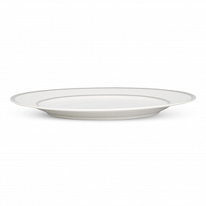 Тарелка обеденная 27см Анжелика с серебром фарфор 000000000001219767