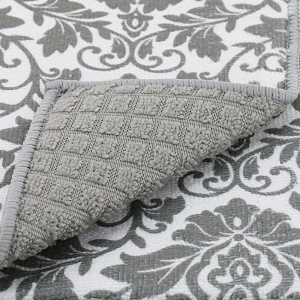 Коврик для сушки посуды 38x50см LUCKY Листья серый полиэстер 000000000001207678