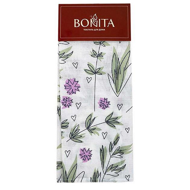 Полотенце кухонное 40х70см BONITA Нежность рогожка хлопок 000000000001218557