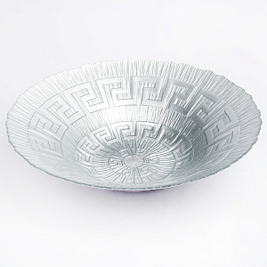 Фруктовница 30см GLASSCOM овальная серебро стекло 000000000001211808