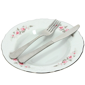 Тарелка суповая 23см Бледные Розы Люкс Хауз 000000000001005686