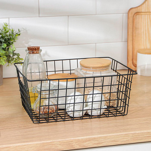 Корзинка для хранения 28,5х22х12,5см HARMONIA черный 000000000001217413