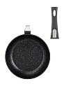 Сковорода 20см SERVITTA Black Stone съемная ручка алюминий 000000000001226060