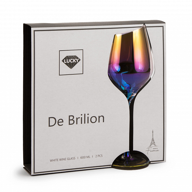Набор бокалов для белого вина 2шт 600мл LUCKY De brilion стекло 000000000001215708