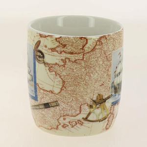 Кружка 350мл КОРАЛЛ New bone Транспорт бочка низкая фарфор 000000000001196865