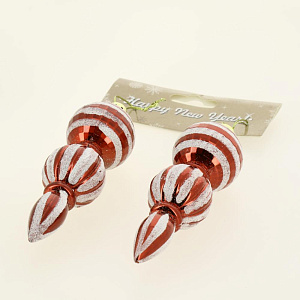 Декоративное украшение Юла 12см 2шт MANDARIN пластик 000000000001209390