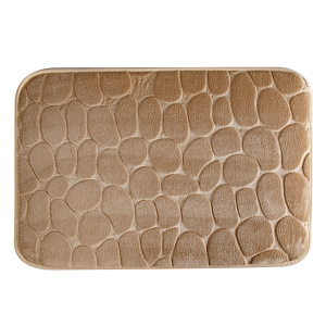 Коврик для ванной 40х60см LUCKY камни бежевый полиэстер 000000000001217273