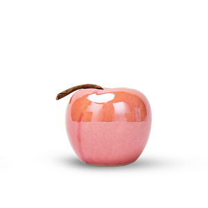 Фигура декоративная 6х5,5см Яблоко розовый керамика 000000000001209227