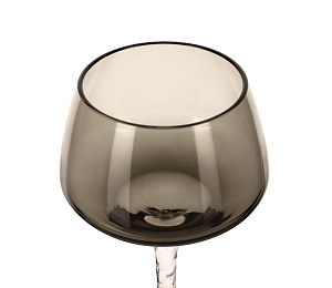 Подсвечник на ножке 22,5см GARBO GLASS графит стекло 000000000001216528