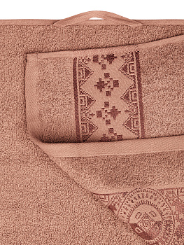 Полотенце 50х90см DE'NASTIA ТАЛИСМАН 1 розовый хлопок-100% 000000000001215348