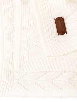 Плед 150х200см DE'NASTIA Коса молочный 100%акрил 000000000001212165