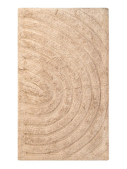 Коврик для ванной 50х80см LUCKY WAVE противоскользящий бежевый хлопок 000000000001225645