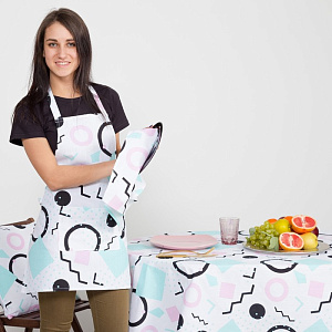 Фартук Этель "Квадраты" 65х60см, репс, пл.130г/м2, 100% хлопок 4126969 000000000001200093