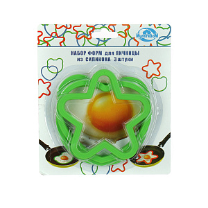 Набор форм для яичницы Мультидом, силикон, 3 шт. 000000000001127018