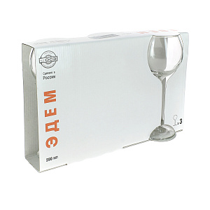 ЭДЕМ Набор фужеров для вина 3шт 280мл ОСЗ стекло 14С1775 000000000001120144