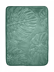 Коврик для ванной 50x70см DE'NASTIA ТРОПИКИ memory зеленый наполнитель пенополиуретан с эффектом памяти 100% полиэстер 000000000001187521