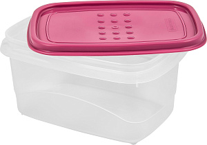 Емкость для продуктов Plast Team PATTERN FLEX с гибкой полиэтиленовой крышкой прямоугольный пурпурный 0,6л 143х100х72мм PT1131/КПУР-20 000000000001201373